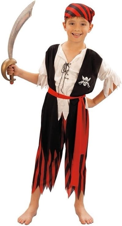Voordelig piraten carnaval verkleedkleding pak/kostuum - voor kinderen - compleet 122/128