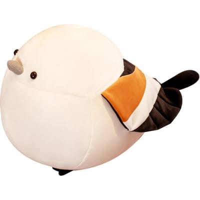 3550Cm Mésange Blanche Peluche Jouet Ultra Doux Coton Duveteux Poupée Oiseau Rempli Forme Boule Grasse Animal Dessin Animé Peluche Cadeau 50cm
