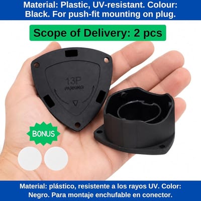 Aanhanger Stekkerhouder - Hard Plastic - Weerbestendig - Voor 13-polige Stekker - Set van 2 Stuks