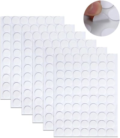 Dailygoods- Schroefdoppen 6 stuks - Zelfklevende Meubelstickers - PVC - Rond - Stof- en Vochtbestendig - Duurzaam en Robuust