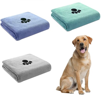 Allecto - hondenhanddoek - microvezel hondenhanddoek - extra absorberend - 75 x 35 cm - hondenhanddoeken voor kleine en grote honden - ideaal voor