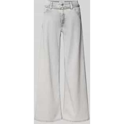 Wide leg jeans van katoenmix model 'PALAZZO'
