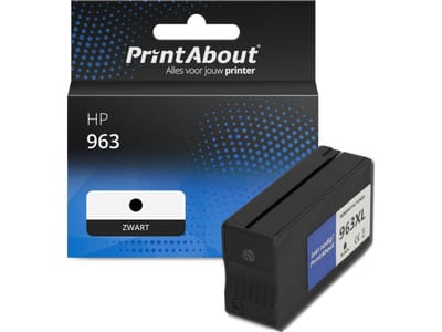 PrintAbout huismerk Inktcartridge 963 (3JA26AE) Zwart Geschikt voor HP