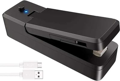 Verpakking sealer en afsnijder - Klein Handmodel - Eten bewaren - sealmachine - seal apparaat - vacuum afdichter - voedsel - hergebruiken - vacuummachine - vacuumsealer - inclusief oplader