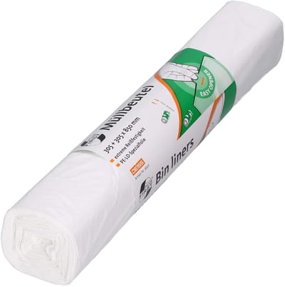 Vuilniszakken - Afvalzakken - Huishoudelijk Gebruik - Heavy Duty Lekvrij - 80 Liter Capaciteit - Wit