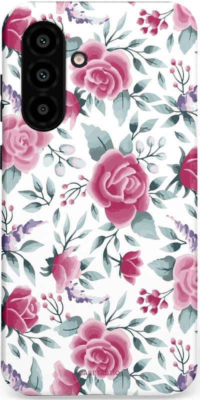 Casetastic Hoesje Geschikt voor Samsung A56 / A36 - Stijlvolle Beschermende Duo-layer Case - Paarse Bloem Pracht