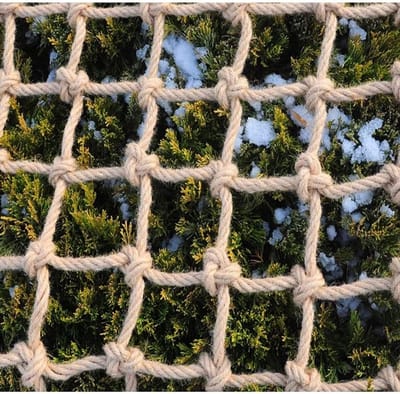 Klimnet - Veiligheidsnet Touw - Valbeveiliging Kinderen - Handgeweven Jute - 2 x 3 Meter - Natuurlijk