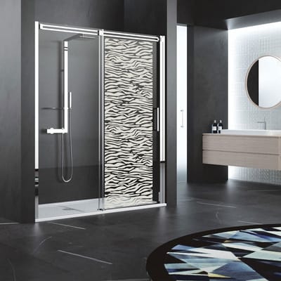 Privacy raamfolie - Tijgerhuidpatroon - Zelfklevende raamfolie voor ramen en douchedeuren - 120x35cm