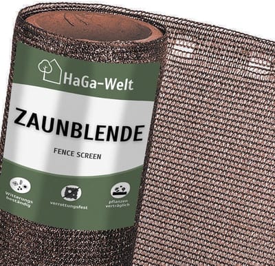 Hekscherm 0,9m x 10m Bruin - 85% Schaduwdoek voor Balkon, Terras & Tuin - Inkijk- en Zonwering