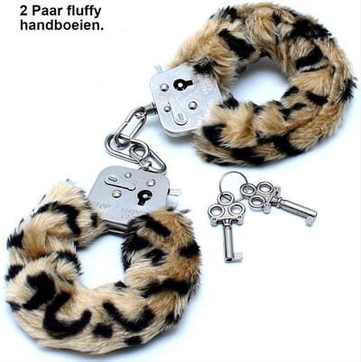 *** Fluffy Handboeien - Stout Rollenspel - 2 Sleutels - van Heble® ***