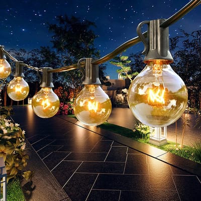 Rosnek Lichtsnoeren - Buitenverlichting - Bolvormige Terrasverlichting met 1 Reservelampjes - Warm Wit - 10 LED - 3.2M Sfeerverlichting - Voor Tuin, Veranda, Balkon, Feestdecoratie