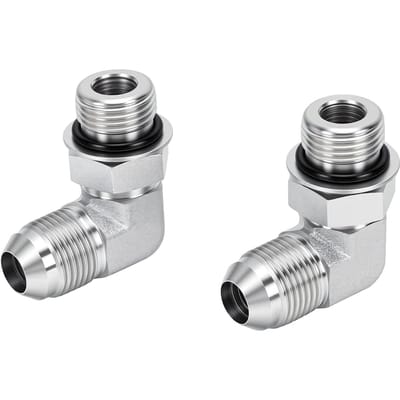 Elleboogadapter 1 2 inch JIC 37 naar 1 2 inch SAE ORB 90 Graden Koolstofstaal Leidingkoppelingen Connector voor Industriële Machines