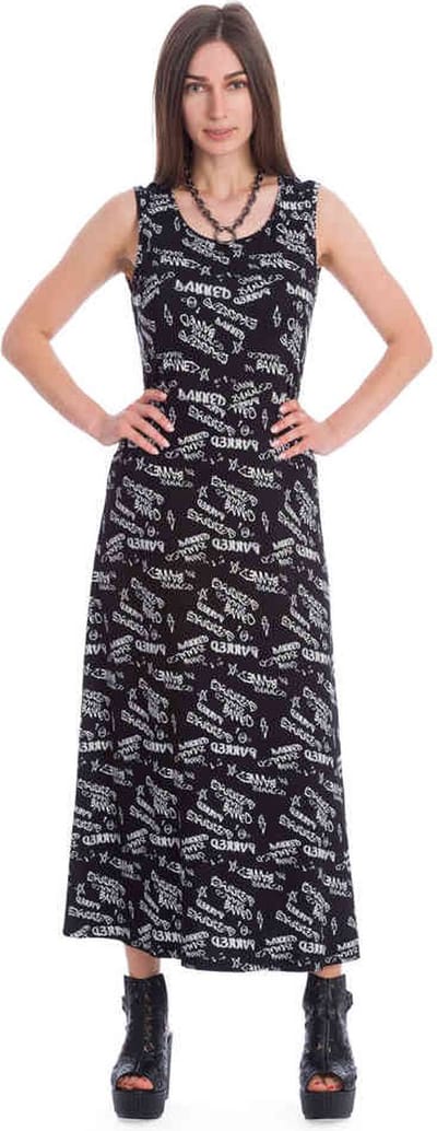 Banned - GRAFITI Maxi lange jurk - 3XL - Zwart