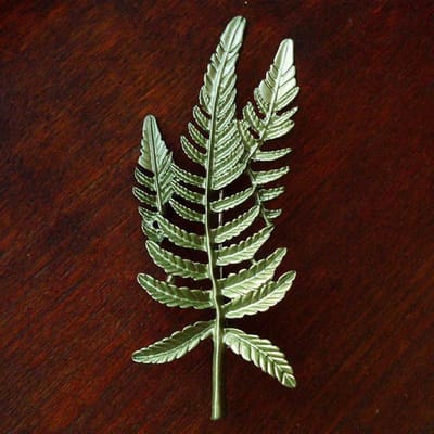 Broche vintage créative en forme de feuille de plante et de perle, accessoire vestimentaire de fête, style palais antique, bijoux gray