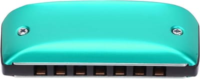 Mini Mondharmonica - Blaasinstrument - Muziek Maken - Duurzame Schelp - 7-gaats - Groen