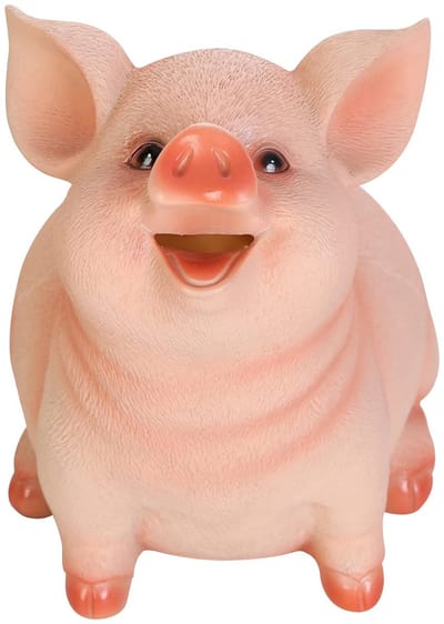 Allecto - Spaarvarken - Schattig Gevormde Munt Spaarpot - Hars Geldvarken - Roze - Huishoudelijke Decoratie - Cadeau voor Kinderen - Geschikt voor ...