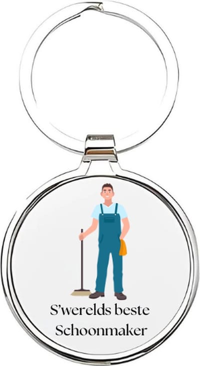 Akyol - s' werelds beste schoonmaker Sleutelhanger - Werk - de beste schoonmaakster - schoonmaakmedewerkers - schoonmaker - schoonmaakster - schoonmaker - huisvrouw - werk - schoonmaakploeg - cadeau voor je schoonmaakster - 4 x 7,5 CM
