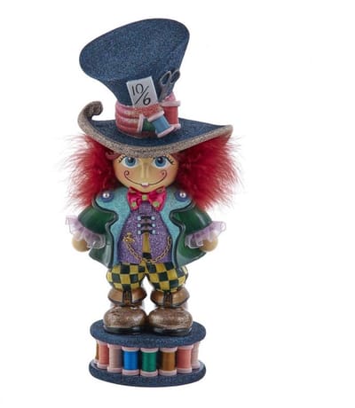 Notenkraker Mad Hatter – 35 cm – Hout & Kunststof – Alice in Wonderland – Multicolor