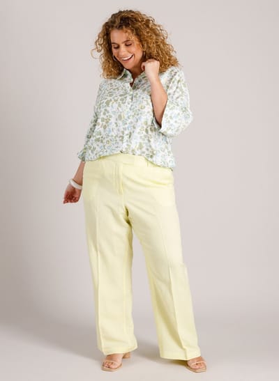 YEST CURVE Hedwig Essential Bottoms - Pastel Yellow - maat W0(46) / L30