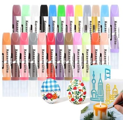 Waxstiften Kaarsen - 24 Stuks voor Creatieve Decoratie en Vormgeving