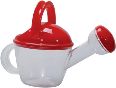 Transparante Gieter - Waterkannetje - Buiten Spelen - Ergonomisch Handvat - 17cm x 25cm x 12cm - Rood