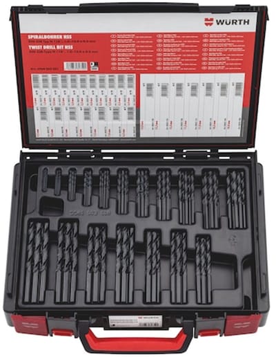 Wurth - Assortiment spiraalboren HSS DIN 338 type RN 118° 170-delig - Assortiment spiraalboren HSS DIN 338 type RN 118° 170-delig x 1 st