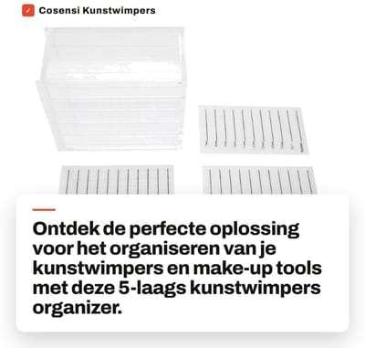 Dailygoods- Wimpers Organizer - 5 Lagen - Plastic Beschermhoes - Transparante Opbergdoos - Valse Wimpers - Make-up Tools - Hoge Capaciteit
