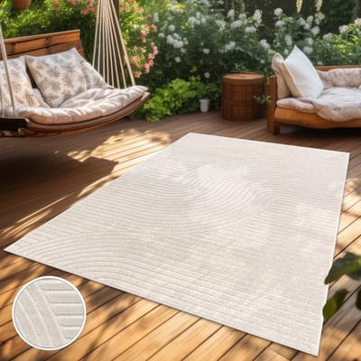 Paco Home Vloerkleed Voor Binnen En Buiten Balkon Terras Scandinavisch Boho Eenkleurig 80x150 cm