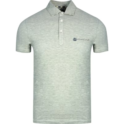 Aquascutum Aldis Crest Block Logo grijs poloshirt