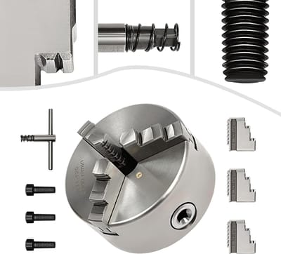 Boorhouder - Spankop Staal - Metaal Bewerken - Zelfcentrerend - 125 mm - Zilver