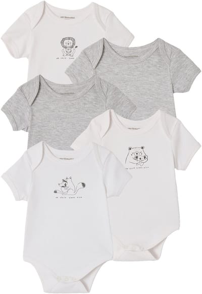Vertbaudet Set van 5 body's baby korte mouwen