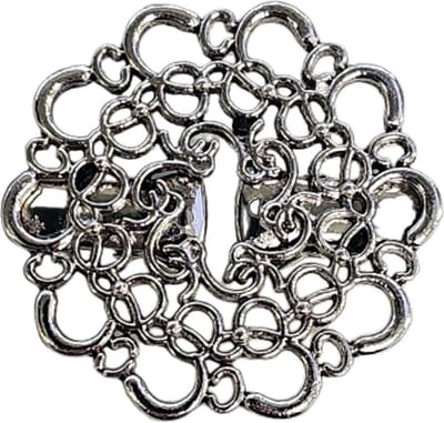 Fako Bijoux® - Vestsluiting Broche Rond - Vestclip - Bloem Open - 43mm - Zilverkleurig