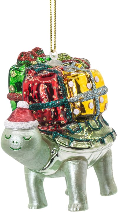 Schildpad met cadeautjes kerstbal - Sass & Belle