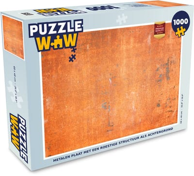 Puzzel Metalen plaat met een roestige structuur als achtergrond - Legpuzzel - Puzzel 1000 stukjes volwassenen