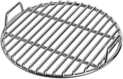KZQ Ronde Vervangende Grillroosters 38 cm, Extra Dik Rvs met Handvat, Voor Houtskool Smoker Kampvuur Picknick Buiten koken