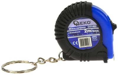 GEKO Meetlint met sleutelhanger - 2 m - 6 mm - Lichtgewicht en vergrendelbaar