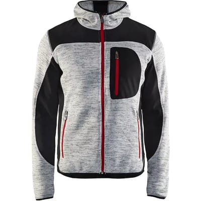 Blåkläder 4930-2117 Gebreid vest met softshell Grijs Mêlee/Zwart maat 4XL