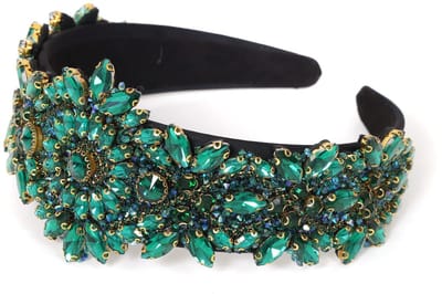 Haarband strass groen