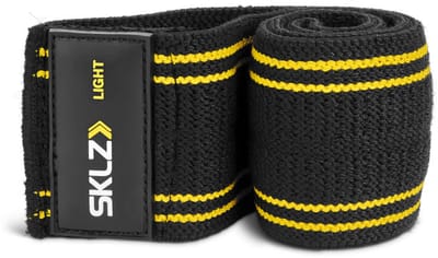 SKLZ Pro Knit Mini Band - Resistance Band - Weerstandsband - Voor Been Oefeningen of Schouder Training - Licht - Light - Geel