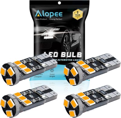 W5W T10 LED Amber 12V Canbus Foutloze Vervangingslampen Auto (4 Stuks)