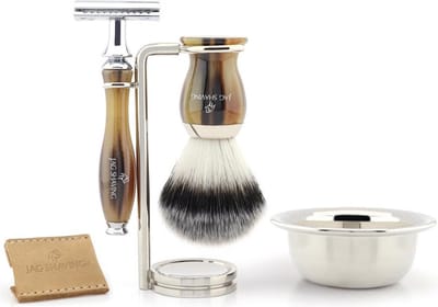 Jag Shaving Complete Antieke Scheerset - Handgemaakt - Bruin