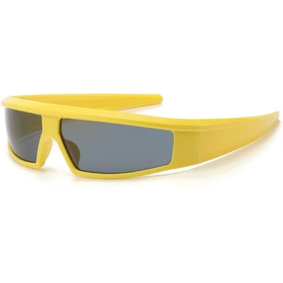 Lunettes de Soleil Carrées Vintage Y2K Lunettes de Sport Punk de Luxe pour Femmes Hommes Lunettes Tendance pour Vélo Équitation As the photo yellow