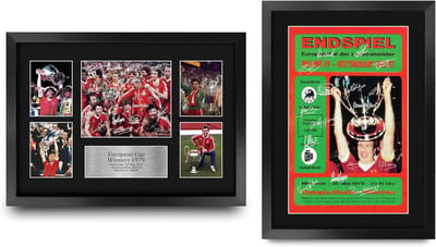 Voetbal Poster - Sport Print Wanddecoratie - Cadeau Geven - Ingelijst Display - A3 - Zwart