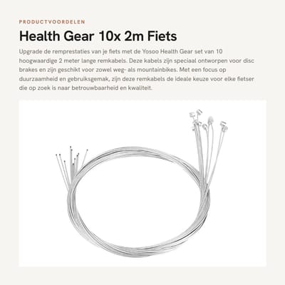 Dailygoods- Remkabel Set van 10 - 2 m Hoogwaardige Remkabels - Schokbestendig - Roestvrij Staal - Geschikt voor Fietsen - Eenvoudige Installatie - Fietsremkabel