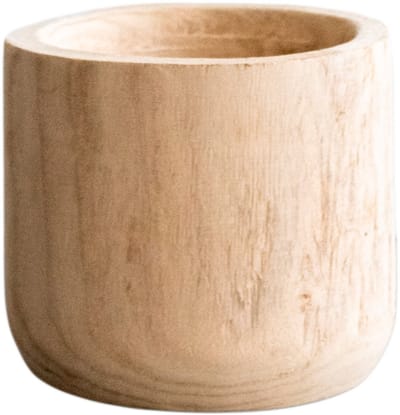 Sierpot - Hout lichtbruin - Pia pot M - hoogte 24cm en potmaat 23cm