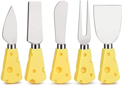 Allecto - Kaasmes Set - 5-delig RVS Kaas Snijgereedschap - Perfect voor Feesten - Ideaal als Cadeau - Professioneel Kaas Snijden - Voor Kaasliefheb...