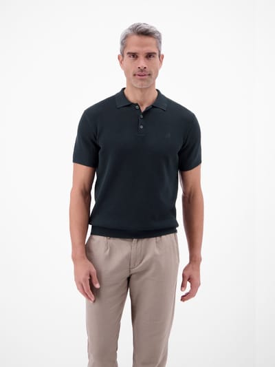 LERROS Effen poloshirt van gestructureerde kwaliteit , Maat: XL , Kleur: CLASSIC NAVY , 100% katoen
