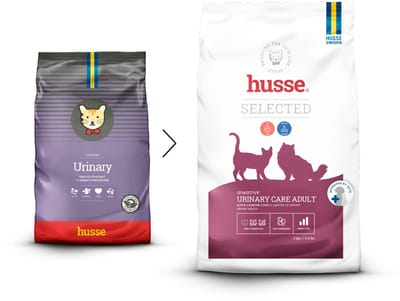 Husse Katt Urinary - Blaasgruis, Kattenvoer Droogvoer, Kattenbrokken Struvite - Kattenvoeding 100% Natuurlijk - 7 kg
