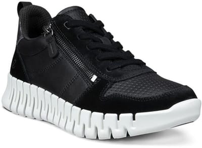 Dames sneakers met veters en rits Ecco Gruuv