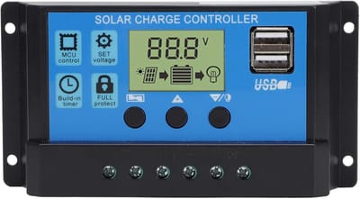 Zonne Laadregelaar - Solar Controller PWM - Energie Opslag - Zelfaanpassend Algoritme - 30A - Zwart